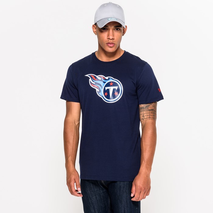 Tennessee Titans Team Logo Miesten T-paita Sininen - New Era Vaatteet Halpa hinta FI-968057
